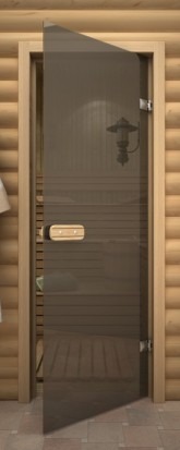 АКМА Дверь Бронза Серая, липа, 690*1890мм, петли хром, ручка 