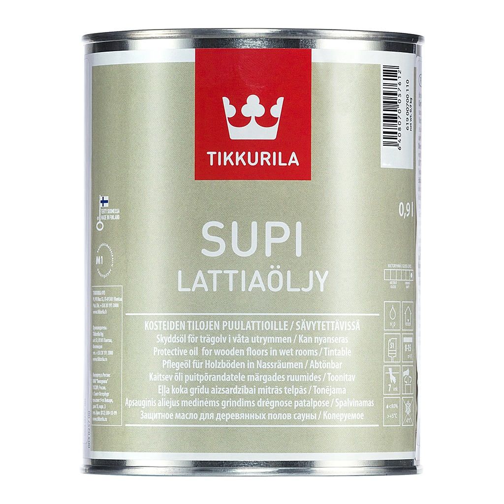 Супи Латтиойли 0,9 л масло для деревянных полов в сауны и бани