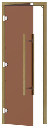 SAWO Дверь кедр бронза, без порога, правая, прямая ручка с мет. вст. 690*1890, 741-3SGD-R